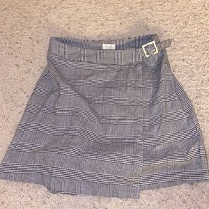 John Galt Brandy Melville Adjustable Plaid Mini Skirt ONE SIZE